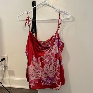 Red silk Ann Taylor Top